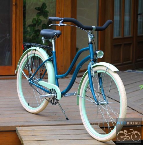 Egyedi Cruiser Női Kerékpár  1sp / 3 sp - Kek-Menta