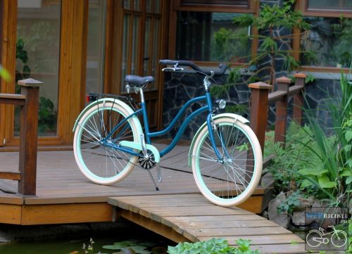 Egyedi Cruiser Női Kerékpár  1sp / 3 sp - Kek-Menta