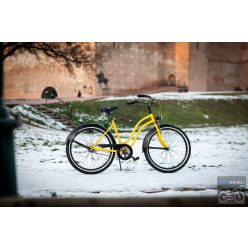Egyedi Cruiser Női Kerékpár  1sp / 3 sp - Sarga - fekete