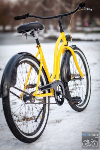 Egyedi Cruiser Női Kerékpár  1sp / 3 sp - Sarga - fekete