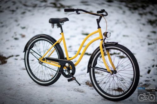 Egyedi Cruiser Női Kerékpár  1sp / 3 sp - Sarga - fekete