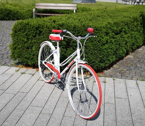 Mademoiselle női kerékpár 28" - 300 féle színben - 7 sebességes  - Fehér színben