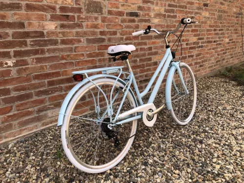 Prémium Mademoiselle női trekking kerékpár 28" - 6 sebességes - BabyBlue színben