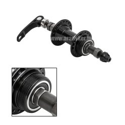   Hátsóagy assess mtb fekete ipari csapágyas menetes gyorskioldós qr m10*14g/36h*135/145mm