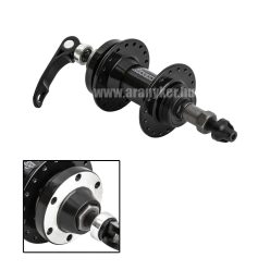   Hátsóagy assess mtb alu fekete menetes tárcsafékes qr m10 14g/36h 135/145mm+gyorskioldó menetes