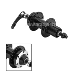   Hátsóagy assess mtb alu fekete kazettás tárcsafékes 6csav golyóskosaras qr m10 14g/36h 135/145mm + gyorskioldó