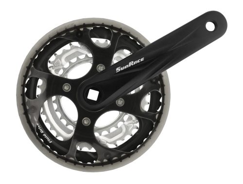 Hajtómü sunrace fcm300 7/8-seb mtb 48/38/28t/170mm fekete alu