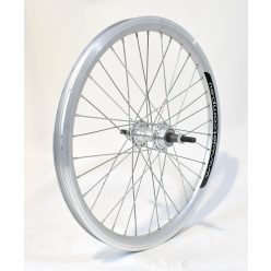   Hátsókerék 20 alu duplafalú menetes ass.Alu agy 20-406 ezüst