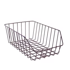   Kosár hátsó ritkaszövésű m" 20/24" szögletes fekete 39,5x30x13/9cm hazai
