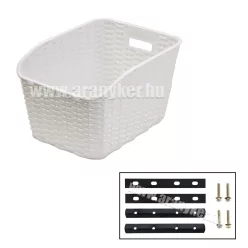   Kosár hátsó sűrűszövésű xxl szögl.43x31x24cm műanyag  fehér