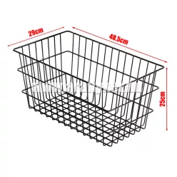   Kosár hátsó ritkaszövésű xl" 26/28"Szögletes fekete 48.5x29x25 cm (3-kerekű kerékpár) hazai