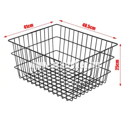   Kosár hátsó ritkaszövésű xxl" 26/28" szögletes fekete. 48.5x41x25 cm (3-kerekű kerékpár) hazai