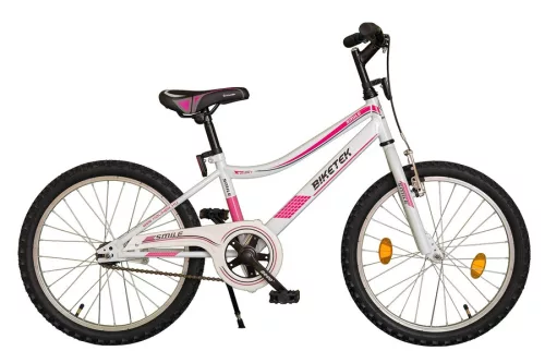 Koliken-Biketek-Smile-20-lany-gyerek-bicikli-Feher-Pink
