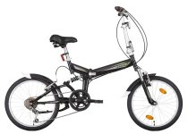 Koliken 20" folding R6 camping kerékpár - Fekete