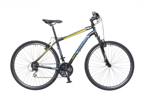 Neuzer X200 férfi cross trekking kerékpár - fekete/kék-sárga - 17"-os vázzal