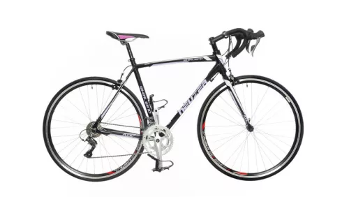 Neuzer Whirlwind 100 országúti kerékpár fekete/rózsaszín | fehér 46cm