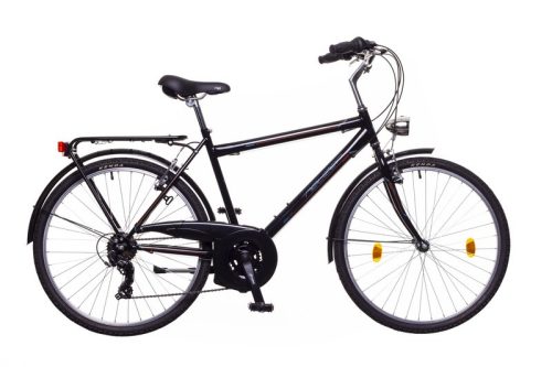 Neuzer Venezia 30 - városi férfi kerékpár - fekete/kék- barna - 17"