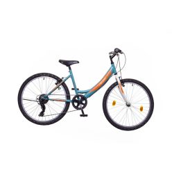   Neuzer Cindy 24" lány gyermek kerékpár - 6 sebességes - Türkiz/fehér-sárga