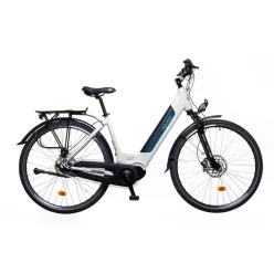   Neuzer Siena női 19"-os vázzal - e-trekking | fehér/kék bafang középmotoros