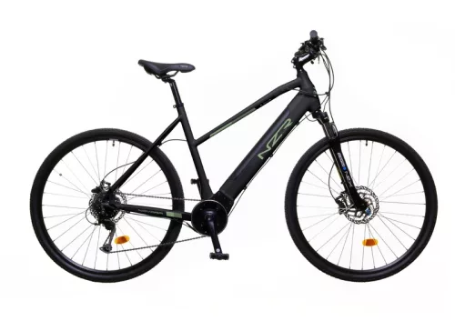Neuzer Novara uni 21"-os vázzal - e-cross sötét | szürke/zöld középmotoros