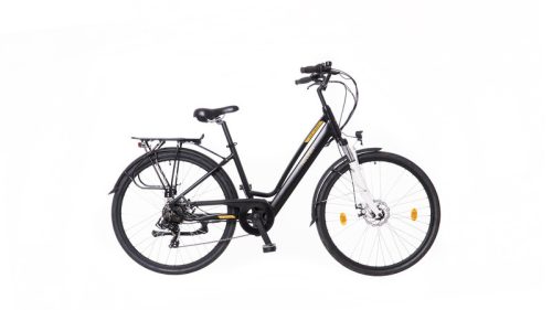 Neuzer Sorrento 28" női elektromos kerékpár - 17"-os vázzal - matt fekete hátsó agymotor /nyomatékszenzoros /