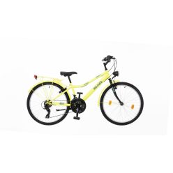   Neuzer Bobby City 24" fiú gyermek kerékpár - 18 sebességes - Neonsárga