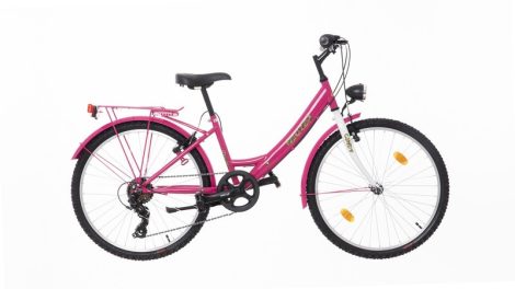 Neuzer Cindy City 24" lány gyermek kerékpár - 6 sebességes - Magenta