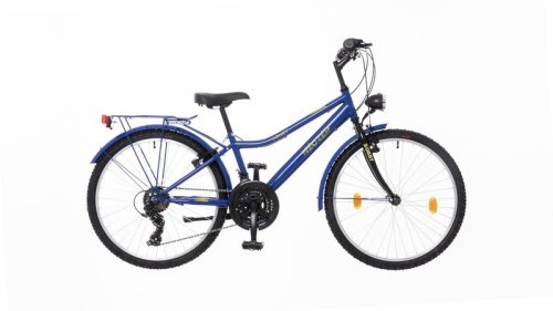 Neuzer Bobby City 24" fiú felszerelt gyermek kerékpár - 18 sebességes - kék/fekete- sárga