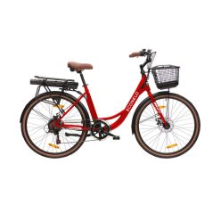   Neuzer Econelo 26" női elektromos kerékpár - 18 E-City piros 36V