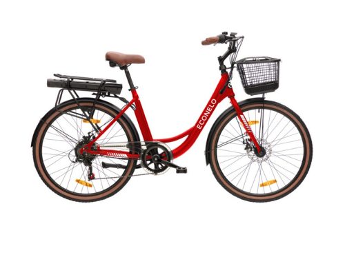 Neuzer Econelo 26" női elektromos kerékpár - 18 E-City piros 36V