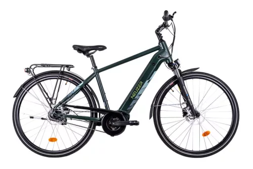 Neuzer Biella city féri 19"-os vázzal e-trekking | ananda középmotoros 8 sebesség agyváltó | sötétszürke