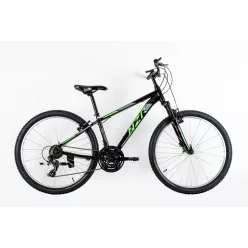 Neuzer-Nelson-18-fiu-MTB-kerekpar-26--15-os-vazzal--fekete-neon-zold-teleszkopos