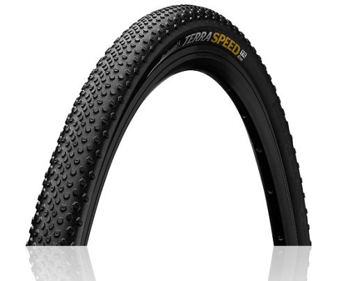 Continental gravel-cyclocross kerékpáros külső gumi 35-622 Terra Speed ProTection 28x1,35, hookless felni kompatibilis, tubeless ready, fekete/fekete, Skin hajtogathatós