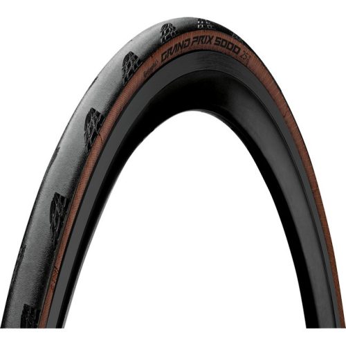 Continental országúti kerékpáros külső gumi 25-622 Grand Prix 5000, hookless felni kompatibilis, tubeless ready, fekete/transparent hajtogathatós Skin