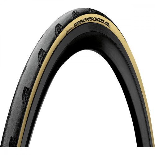 Continental országúti kerékpáros külső gumi 25-622 Grand Prix 5000 AllSeason TR 700x25C, hookless felni kompatibilis, tubeless ready, fekete/krém