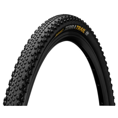 Continental gravel-cyclocross kerékpáros külső gumi 35-622 Terra Trail ShieldWall 28x1,35, hookless felni kompatibilis, tubeless ready, fekete/fekete hajtogathatós Skin SL