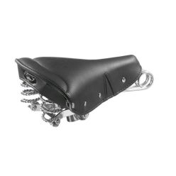 Nyereg mg-1977 storica retro fekete bőr rugós