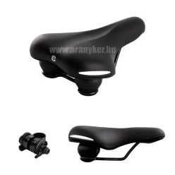   Nyereg blp-7028 comfort feKöpeny  Elasztomer  245x180mm +bilincs fehér díszcsík