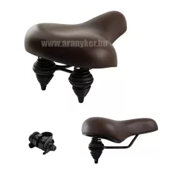   Nyereg blp-7029 cruiser sbarna duplakúprugó  260x230mm +bilincs fekete váz- fekete rugó