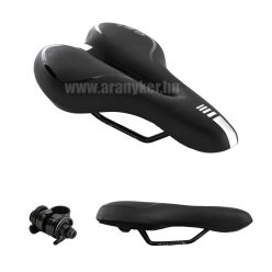   Nyereg blp-819-2 sport mtb fek lyukas rugó nélkül 270x155mm+bilincs gel tech ezüst dísz