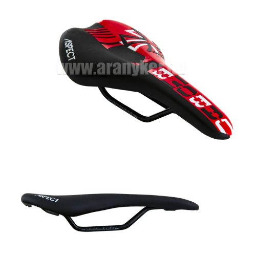 Nyereg dabomb aspect racing piros rugó nélkül 275x130mm