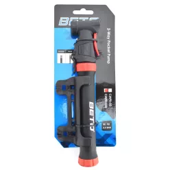   Pumpa beto mini plastic 2 utas fekete-piros+tartó av/fv csappanytyús