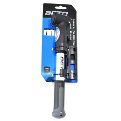   Pumpa beto mini alu ezüst nyomásmérős av 40psi  schrader/presta &dunlop1.Elfordítható fej cld-024nag