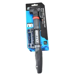   Pumpa beto mini plastic 1 uta fekete-piros+tartó dual av csappantyús elfordítható fej cld-019t