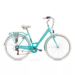   ROMET Sonata Eco 28" mentazöld + kosár - női városi kerékpár