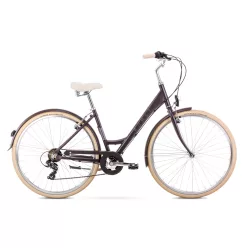   ROMET Sonata Eco 28" matt lila + kosár - női városi kerékpár