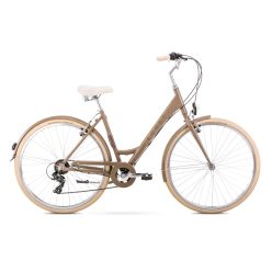   ROMET Sonata Eco 28" matt pezsgőszín + kosár - női városi kerékpár