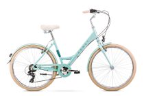   ROMET Sonata Eco 28" mentazöld + kosár - női városi kerékpár