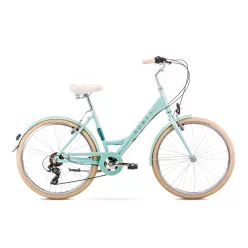   ROMET Sonata Eco 28" mentazöld + kosár - női városi kerékpár