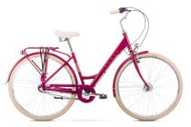   ROMET Sonata Classic 28" pink + kosár - női városi kerékpár
